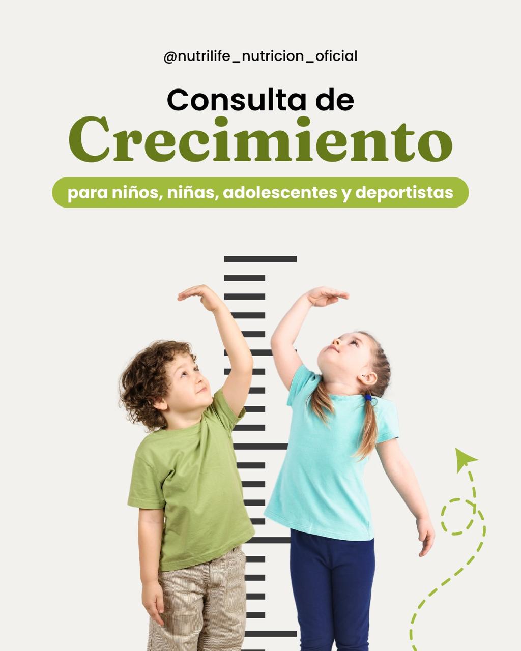 Consulta de crecimiento para niños, niñas, adolescentes y deportistas.